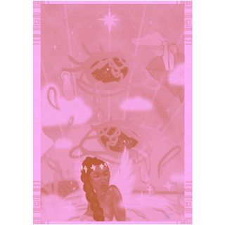 'Celestial Waters' (pink) Paper Print