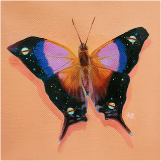 'Saturn Butterfly' Paper Print