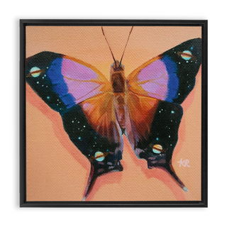 'Saturn Butterfly' Framed Canvas Print