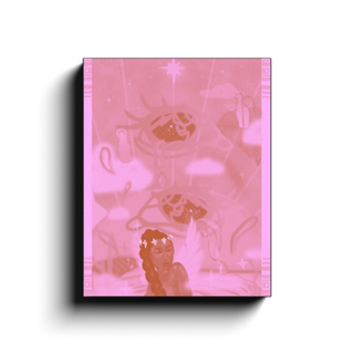 'Celestial Waters' (pink) Canvas Print